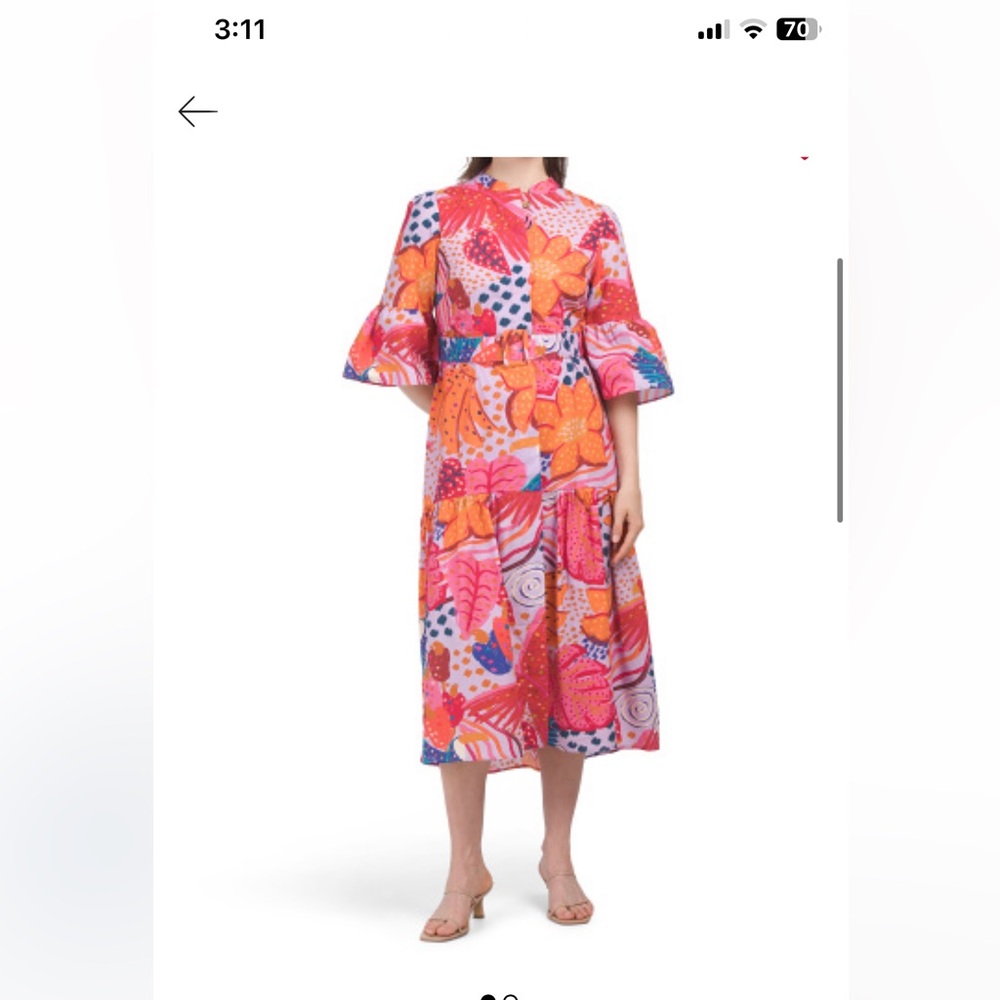 NWT FARM Rio lilac colorful party midi dress